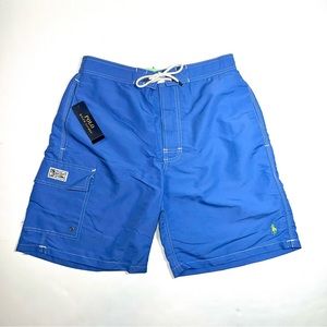 POLO RALPH LAUREN Blue Bermuda Swim Trunks Men’s Size Small NWT
